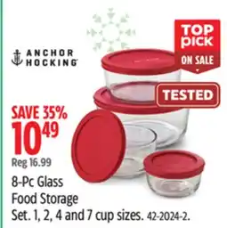 Canadian Tire Anchor Hocking 8-Pc Glass Food Storage Set offer