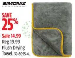 Canadian Tire Simoniz Platinum Plush Drying Towel offer