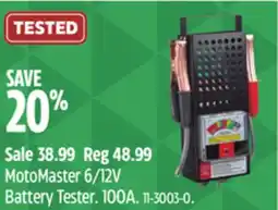 Canadian Tire MotoMaster 6/12V Battery Tester offer