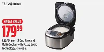 Canadian Tire 3-Cup Rice and Multi-Cooker with Fuzzy Logic Technology offer