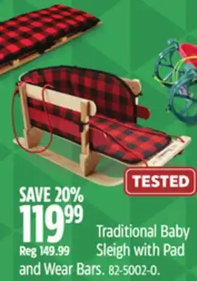 Canadian Tire ERA Traditional Baby Sleigh with Pad and Wear Bars offer