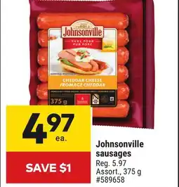 Giant Tiger Johnsonville sausages offer