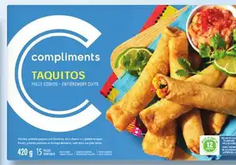 IGA COMPLIMENTS FROZEN APPETIZERS Taquitos offer