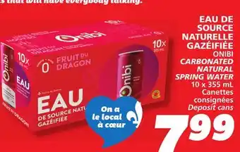 IGA ONIBI CARBONATED NATURAL SPRING WATER offer