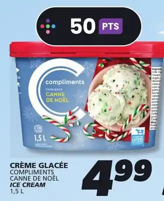 IGA COMPLIMENTS CANNE DE NOËL ICE CREAM offer