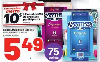 Metro PAPIERS MOUCHOIRS SCOTTIES | SCOTTIES FACIAL TISSUES offer