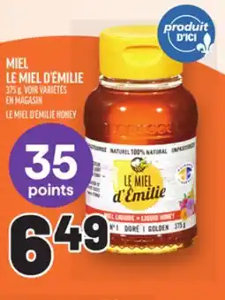 Metro MIEL LE MIEL D'ÉMILIE | LE MIEL D'ÉMILIE HONEY offer