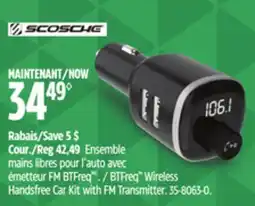 Canadian Tire SCOSCHE BTFreq Wireless Handsfree Car Kit with FM Transmitter offer