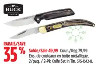 Canadian Tire 2-Pk Knife Set in Tin offer