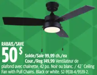 Canadian Tire Canarm 42˝ Ceiling Fan with Pull Chains offer