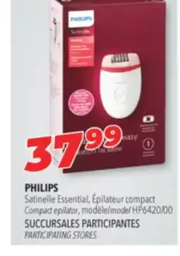 Familiprix PHILIPS Satinelle Essential, Compact epilator, model offer