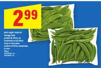 Maxi POIS SUGAR SNAP OU MANGE-TOUT, 200 g offer