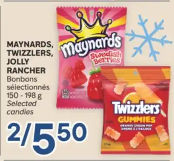 Brunet MAYNARDS, TWIZZLERS, JOLLY RANCHER Bonbons sélectionnés offer