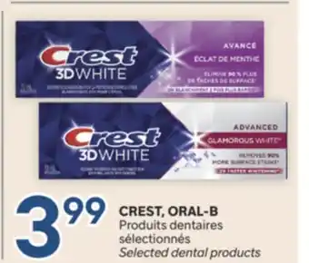 Brunet CREST, ORAL-B Produits dentaires sélectionnés offer