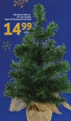 Uniprix Petit arbre de Noël lum. LED avec minuterie/ Small LED Christmas tree with timer offer