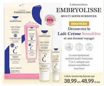 Uniprix LABORATOIRES EMBRYOLISSE Coffrets sélectionnés/Selected sets offer