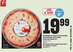 Provigo COURONNE DE CREVETTES BLANCHES DU PACIFIQUE AVEC SAUCE COCKTAIL DOUCE PC, 568 G offer