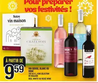 Marche Ami VIN ROUGE, BLANC OU ROSÉ | RED, WHITE OU ROSÉ WINE offer