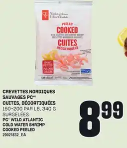 Provigo CREVETTES NORDIQUES SAUVAGES PC CUITES, DÉCORTIQUÉES, 150-200 PAR LB, 340 G offer