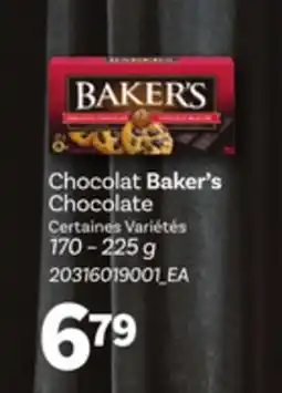 Provigo CHOCOLAT BAKER'S CHOCOLATE, 170 – 225 g offer