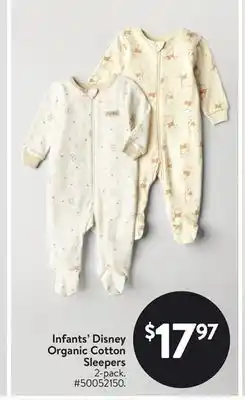 Walmart Infants' Disney Organic Cotton Sleepers offer