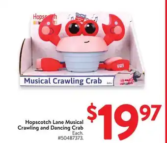 Walmart Hopscotch Lane Musical Crawling and Dancing Crab offer