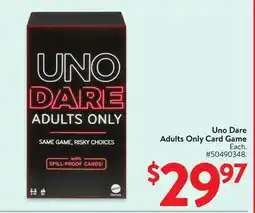 Walmart Uno Dare Adults Only Card Game offer