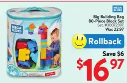 Walmart Big Building Bag 80-Piece Block Set offer