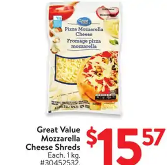 Walmart Great Value Mozzarella Cheese Shreds offer