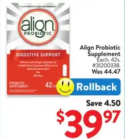 Walmart Align Probiotic Supplements offer