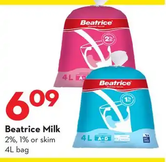 Longo's Beatrice Milk offer