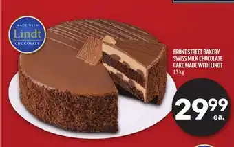 Metro FRONT STREET BAKERY SWISS MILK CHOCOLATE CAKE MADE WITH LINDT offer