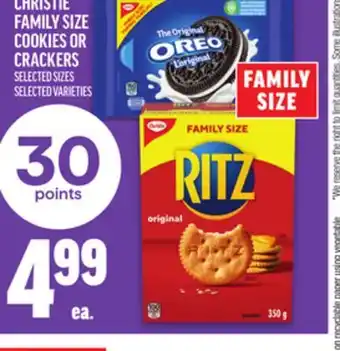 Metro CHRISTIE FAMILY SIZE COOKIES OR CRACKERS offer
