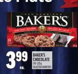 Metro NOBLOCKID BAKER'S CHOCOLATE offer