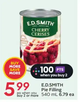 Sobeys E. D. SMITH Pie Filling offer