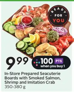 Sobeys In-Store Prepared Seacuterie Boards with Smoked Salmon, Shrimp and Imitation Crab offer