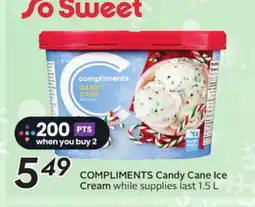 Sobeys COMPLIMENTS Candy Cane Ice Cream offer