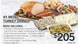 Fortinos TURKEY DINNER offer