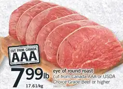 Fortinos EYE OF ROUND ROAST offer