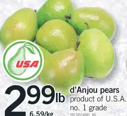Fortinos D'ANJOU PEARS offer