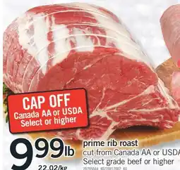 Fortinos PRIME RIB ROAST offer