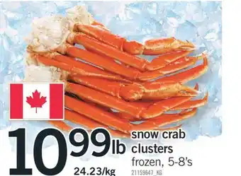 Fortinos SNOW CRAB CLUSTERS, 5-8'S offer