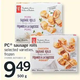 Fortinos PC SAUSAGE ROLLS, 500 G offer