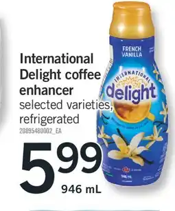 Fortinos INTERNATIONAL DELIGHT COFFEE ENHANCER, 946 ML offer