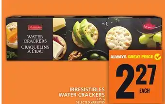 Food Basics IRRESISTIBLES WATER CRACKERS offer