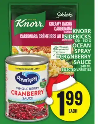 Food Basics KNORR SIDEKICKS OR OCEAN SPRAY CRANBERRY SAUCE offer