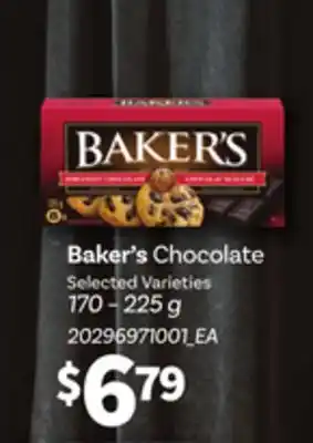 Loblaws BAKER'S CHOCOLATE, 170–225g offer