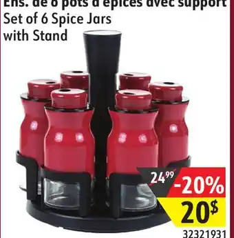 Hart Set of 6 Spice Jars with Stand offer