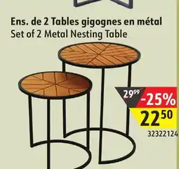 Hart Set of 2 Metal Nesting Table offer