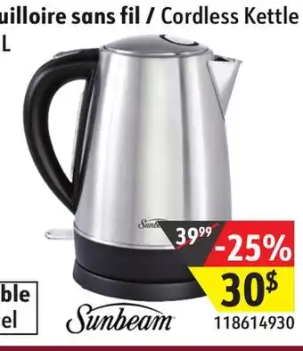 Hart Sunbeam Cordless Kettle offer